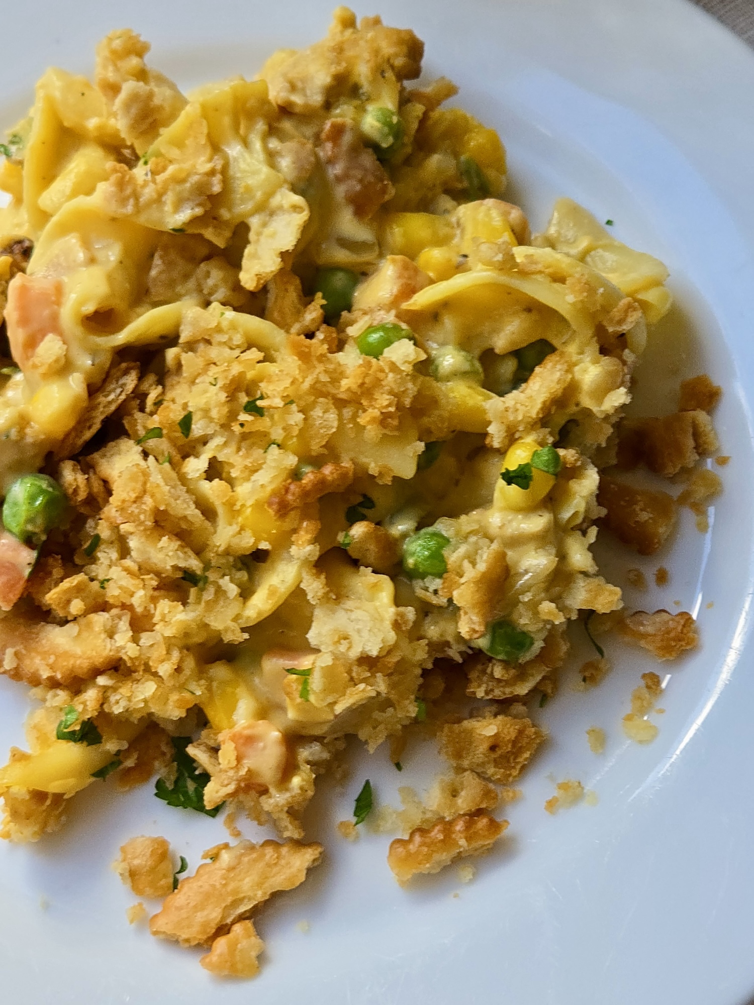 Vegan Cheesy Soy Curls Noodle Casserole
