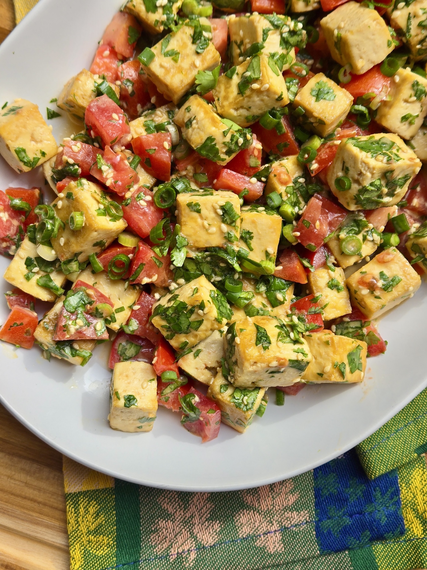 Tofu and Tomato Salad Recipe Vegan